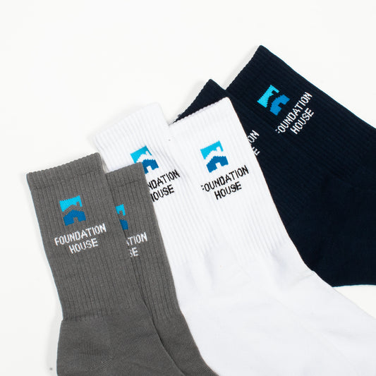 FOUNDATION HOUSE 3-PACK SOCKS